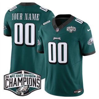 Men's Philadelphia Eagles Active Player Custom Green 2024 NFC East Champions F.U.S.E. Vapor Untouchable Limited Stitched Football Jersey