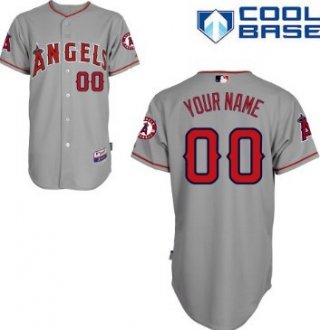 Men's LA Angels of Anaheim Customized Gray Jersey