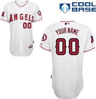 Men's LA Angels of Anaheim Customized White Jersey