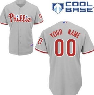 Men's Philadelphia Phillies Customized Gray Jersey