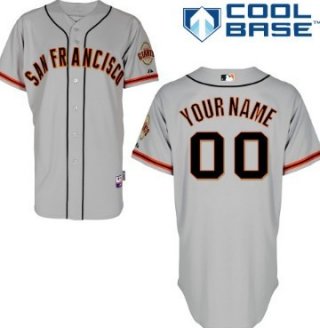 Men's San Francisco Giants Customized Gray Jersey