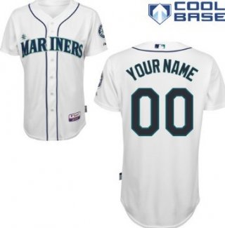 Men's Seattle Mariners Customized White Jersey