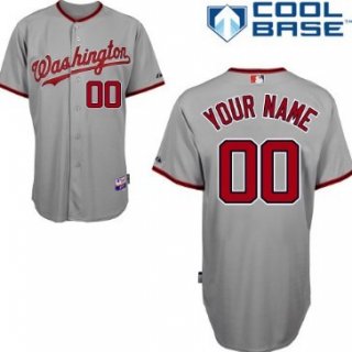 Men's Washington Nationals Customized Gray Jersey