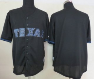 Men's Texas Rangers Customized 2012 Black Fashion Jersey