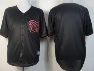 Men's Washington Nationals Customized 2012 Black Fashion Jersey