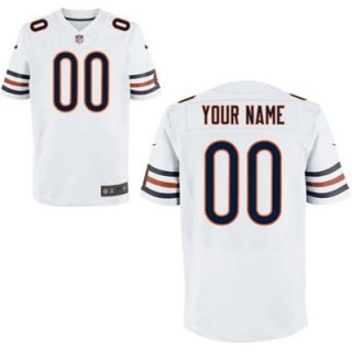 Men's Chicago Bears Nike White Customized 2014 Elite Jersey