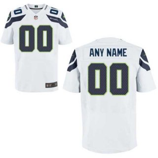 Men's Seattle Seahawks Nike White Customized 2014 Elite Jersey