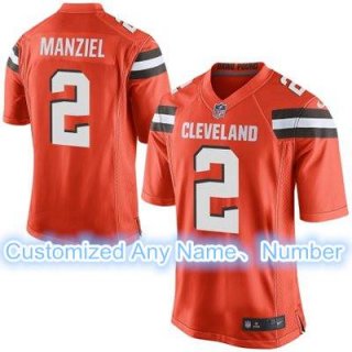 Youth Cleveland Browns Nike Orange Customized 2015 Game Jersey