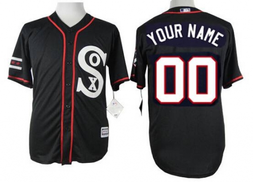 Men's Chicago White Sox Customized 2015 Black Jersey