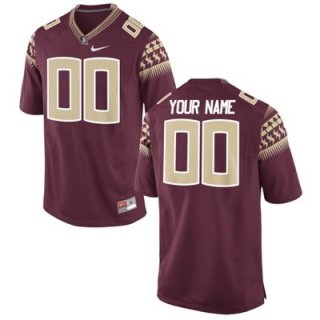 Mens Florida State Seminoles Custom Replica Football Jersey - 2015 Garnet