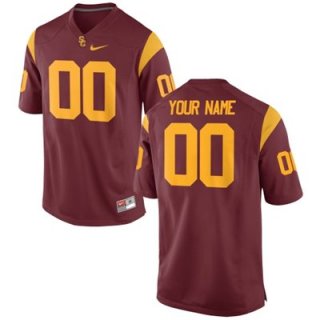 Mens USC Trojans Custom Replica Football Jersey - 2015 Red