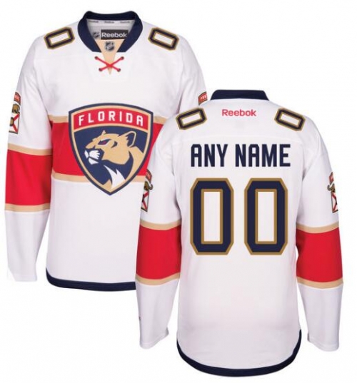 Men's Florida Panthers Reebok White Away Premier Custom Jersey