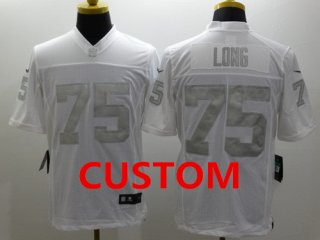 Nike Custom Oakland Raiders (number and name color Silver) White Limited Jersey