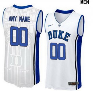 Women's Duke Blue Devils Custom V-neck College Basketball Nike Elite Jersey - White