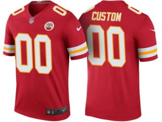 Men's Kansas City Chiefs Red Custom Color Rush Legend NFL Nike Limited Jersey