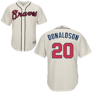 Braves #20 Josh Donaldson Cream Cool Base Stitched Youth Baseball Jersey