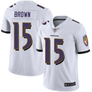 Ravens #15 Marquise Brown White Youth Stitched Football Vapor Untouchable Limited Jersey