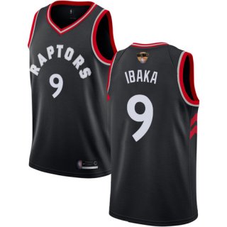 Raptors #9 Serge Ibaka Black 2019 Finals Bound Youth Basketball Swingman Statement Edition Jersey