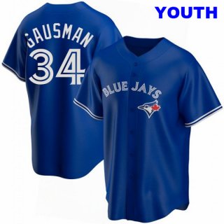 YOUTH TORONTO BLUE JAYS #34 KEVIN GAUSMAN ROYAL ALTERNATE JERSEY