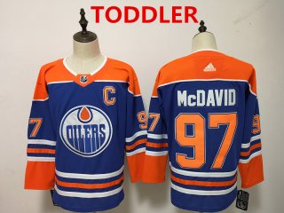 Toddler Adidas Edmonton Oilers #97 Connor McDavid Royal Blue Stitched NHL Jersey