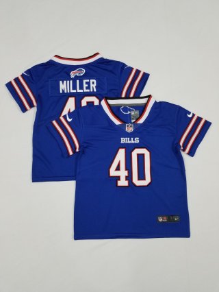 Toddlers Buffalo Bills #40 Von Miller Royal Blue 2022 Vapor Untouchable Stitched NFL Nike Limited Jersey