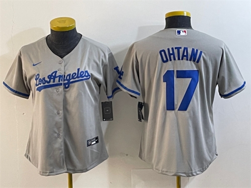 Youth Los Angeles Dodgers #17 Shohei Ohtani Gray Stitched Baseball Jersey