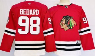 Youth Chicago Blackhawks #98 Connor Bedard Red Stitched Hockey Jersey