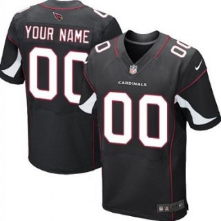 Men's Nike Arizona Cardinals Customized Black Elite Jersey