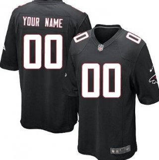 Kids' Nike Atlanta Falcons Customized Black Game Jersey