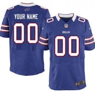 Men's Nike Buffalo Bills Customized Light Blue Elite Jersey