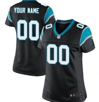 Women's Nike Carolina Panthers Customized Black Game Jersey