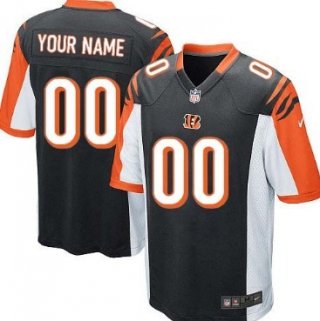 Men's Nike Cincinnati Bengals Customized Black Game Jersey