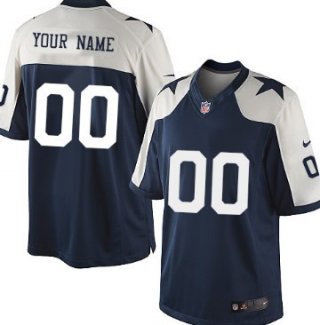 Men's Nike Dallas Cowboys Customized Blue Thanksgiving Limited Jersey