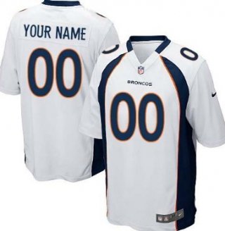 Kids' Nike Denver Broncos Customized White Game Jersey