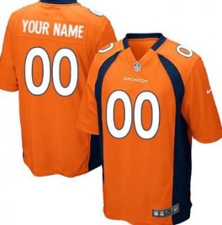 Kids' Nike Denver Broncos Customized Orange Limited Jersey