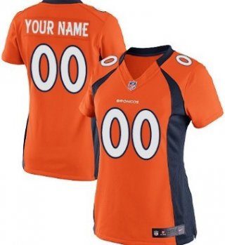 Women's Nike Denver Broncos Customized Orange Limited Jersey