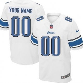 Men's Nike Detroit Lions Customized White Elite Jersey