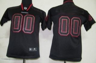 Kids' Nike Houston Texans Customized Lights Out Black Elite Jersey