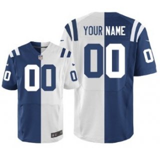 Men's Nike Indianapolis Colts Customized Blue/White Two Tone Elite Jersey