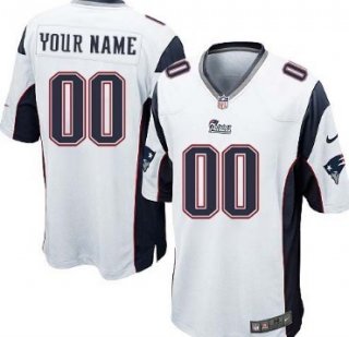 Men's Nike New England Patriots Customized White Limited Jersey