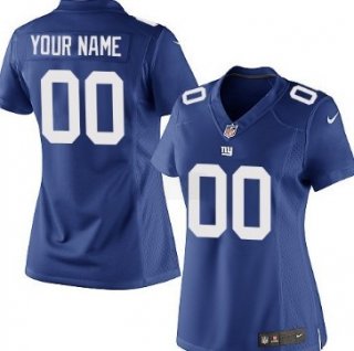 Women's Nike New York Giants Customized Blue Limited Jersey