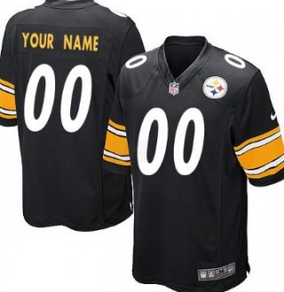 Kids' Nike Pittsburgh Steelers Customized Black Game Jersey