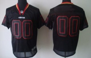 Men's Nike San Francisco 49ers Customized Lights Out Black Elite Jersey