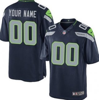 Men's Nike Seattle Seahawks Customized Blue Limited Jersey