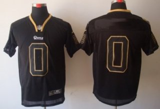 Men's Nike St. Louis Rams Customized Lights Out Black Elite Jersey