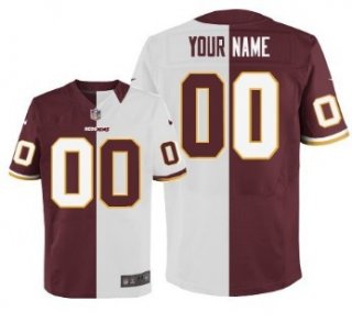 Men's Nike Washington Redskins Customized Red/White Two Tone Elite Jersey