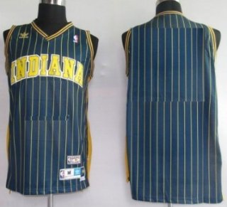 Mens Indiana Pacers Customized Navy Blue Pinstripe Throwback Jersey