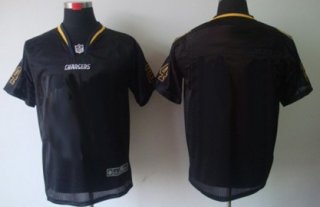 Men's Nike San Diego Chargers Customized Lights Out Black Elite Jersey