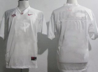 Men's Alabama Crimson Tide Customized White Jersey