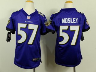 Nike Baltimore Ravens #57 C.J. Mosley 2013 Purple Game Kids Jersey